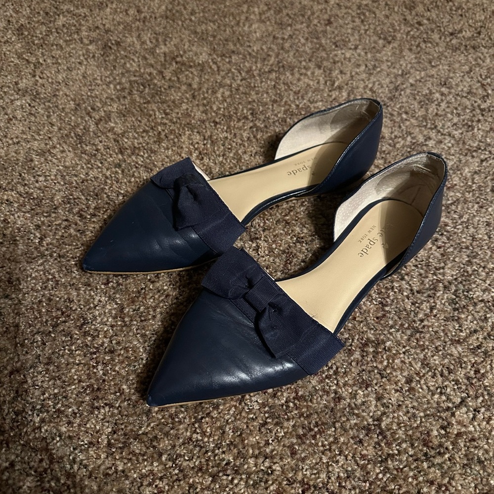 Kate Spade Navy Bow Flats